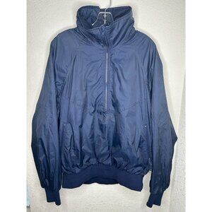 Vintage Peregrine Jacket Mens Large Blue Half Zip Windbreaker Bomber Nylon Japan
